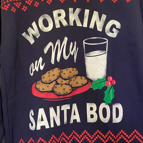 Ugly Christmas Sweater Working on my Santa Bod SM - Picture 3 of 9